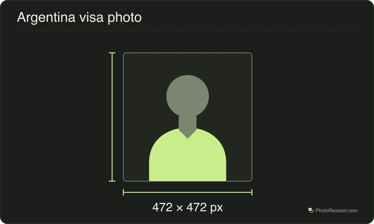 A neutral portrait silhouette in a 472 × 472 px frame matching this tool’s output preset.