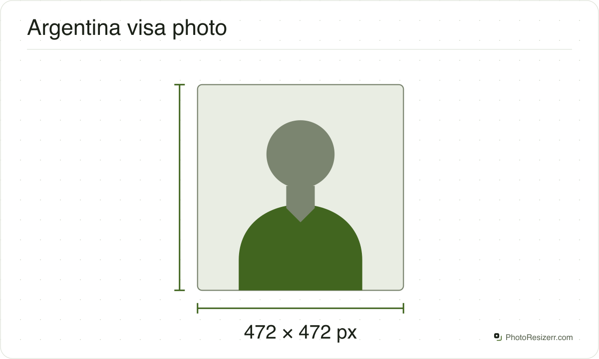 A neutral portrait silhouette in a 472 × 472 px frame matching this tool’s output preset.