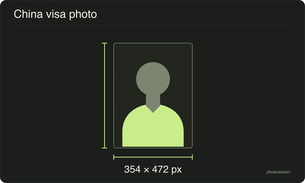 A neutral portrait silhouette in a 354 × 472 px frame matching this tool’s output preset.