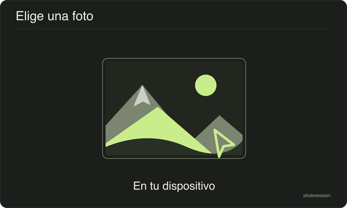 Un marco de imagen con un cursor de selección encima.