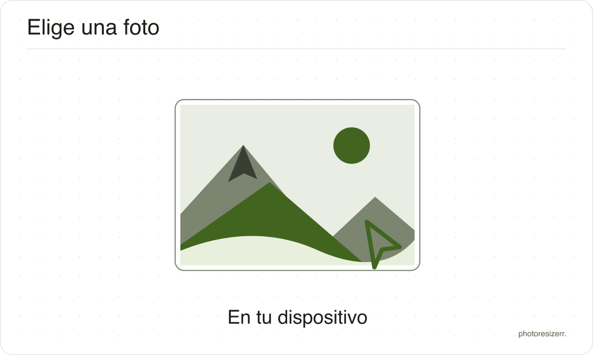 Un marco de imagen con un cursor de selección encima.