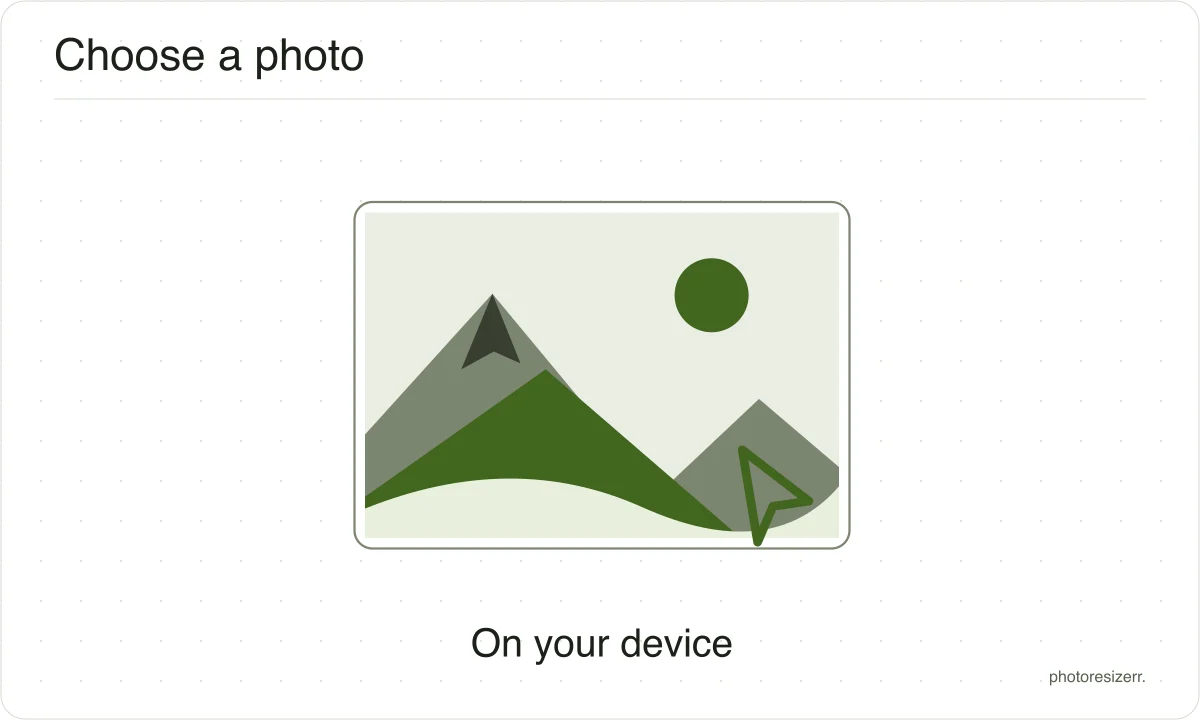 An image frame with a selection cursor.