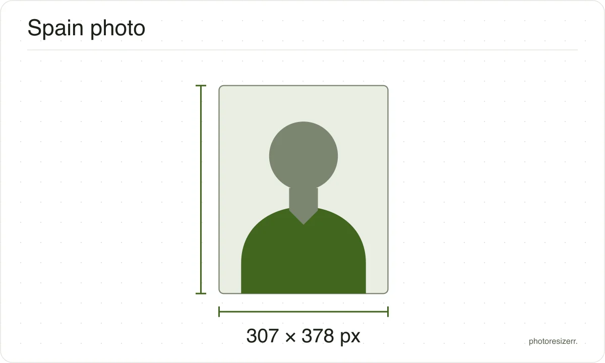 A neutral portrait silhouette in a 307 × 378 px frame matching this tool’s output preset.