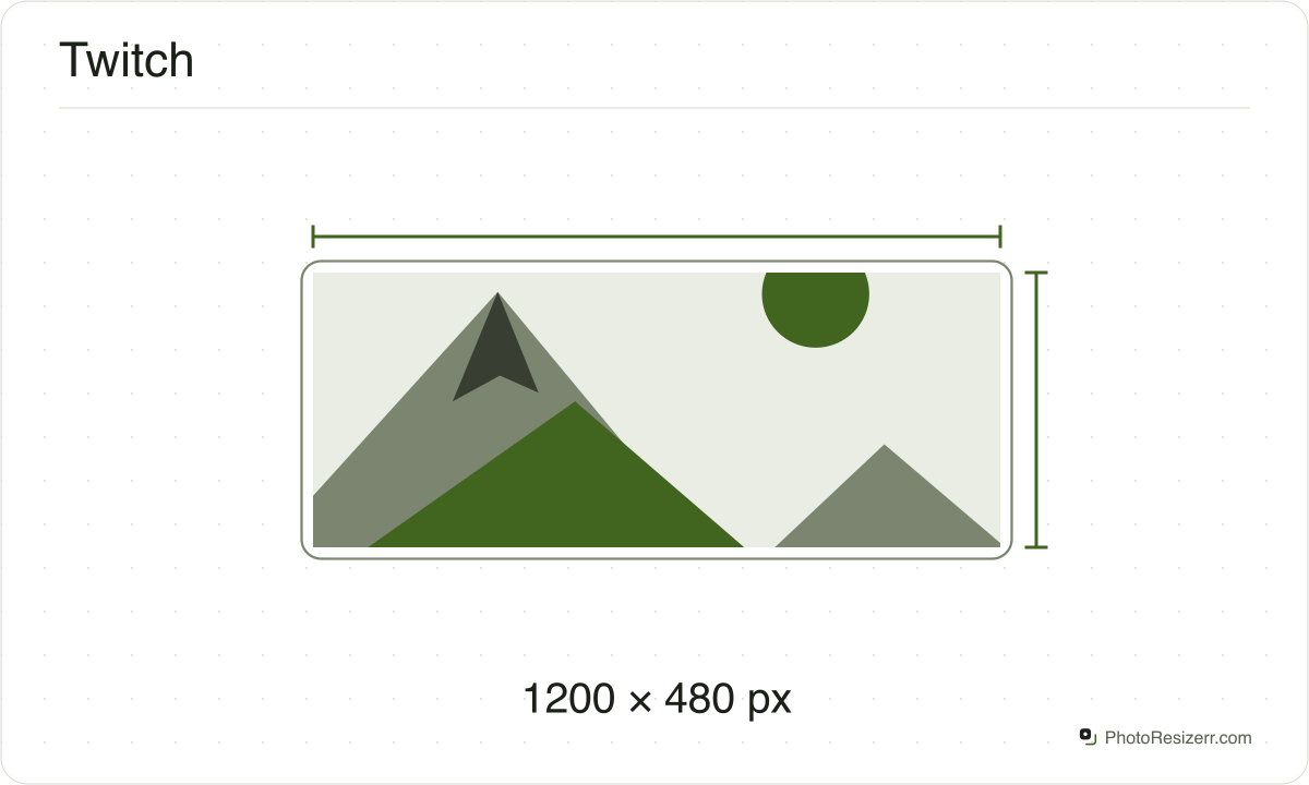 A Twitch image frame drawn at the 1200 × 480 px proportions of this page’s preset.
