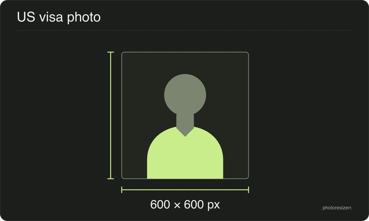 A neutral portrait silhouette in a 600 × 600 px frame matching this tool’s output preset.
