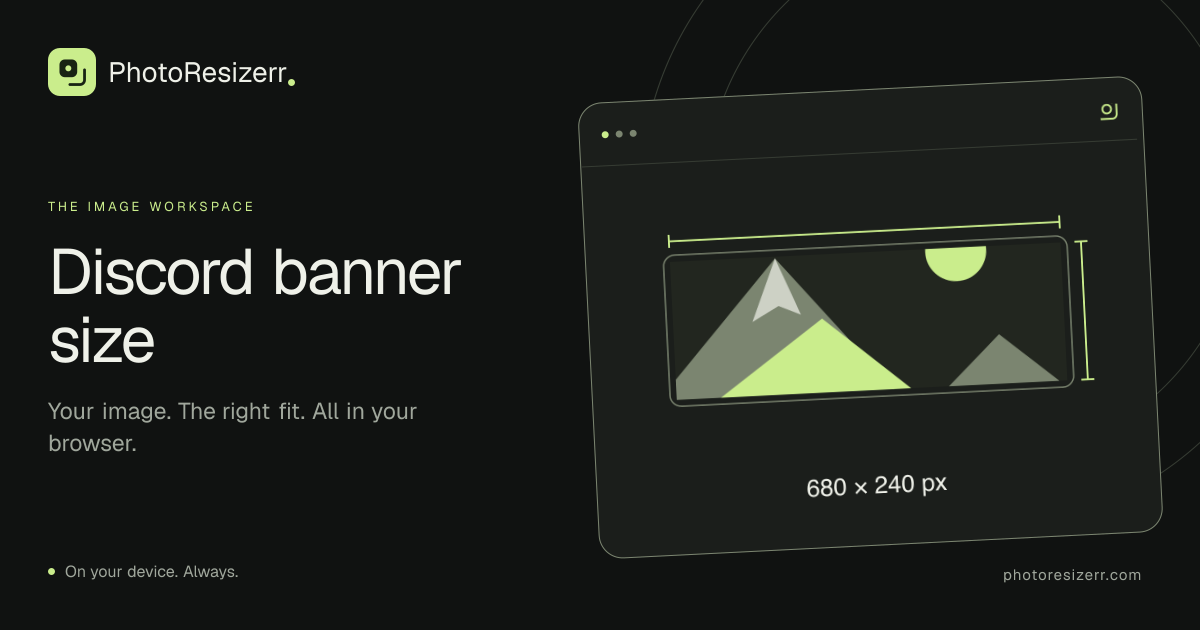 The preview card for Discord banner size