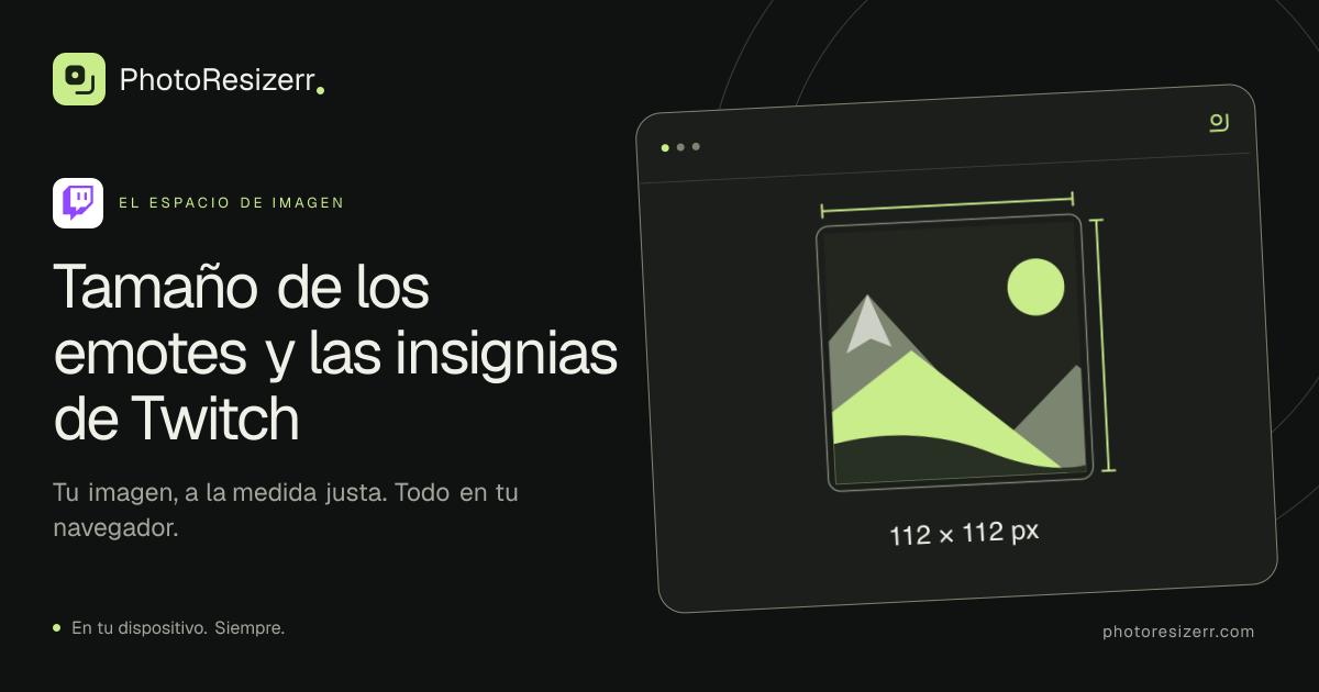 La tarjeta de vista previa de Tamaño de los emotes y las insignias de Twitch