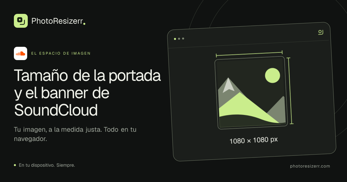 La tarjeta de vista previa de Tamaño de la portada y el banner de SoundCloud