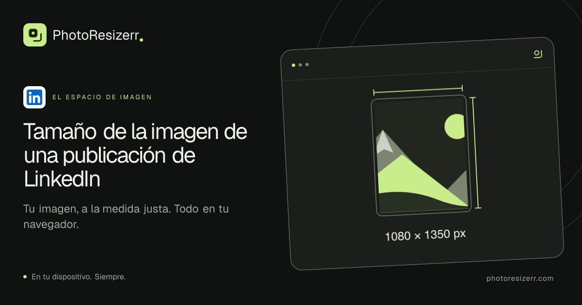 La tarjeta de vista previa de Tamaño de la imagen de una publicación de LinkedIn