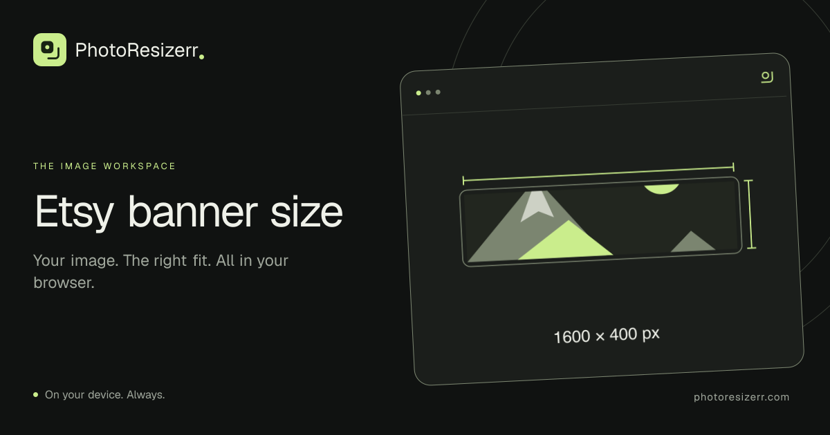 The preview card for Etsy banner size