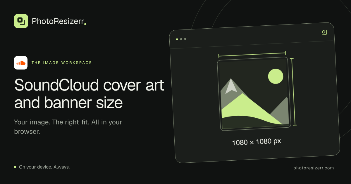 The preview card for SoundCloud cover art and banner size