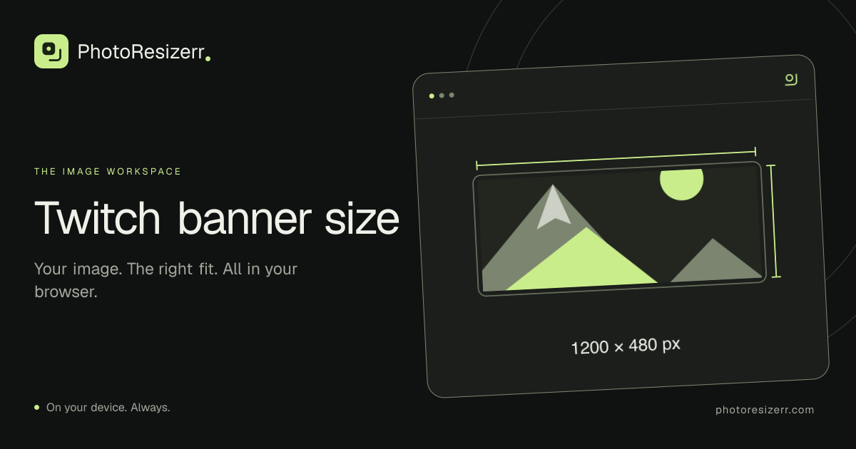The preview card for Twitch banner size